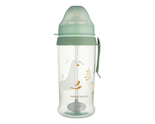 Поїльник-непроливайка Canpol babies Гуси непроливайка з трубочкою і обтяжувачем (56/510_gre)