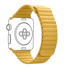 Ремінець до смарт-годинника Armorstandart Leather Loop для Apple Watch 42 (Series 11-10)/41/40/38 Yellow (ARM57841)