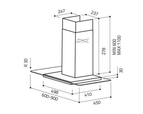 Витяжка кухонна Elica FLAT GLASS IX A/60