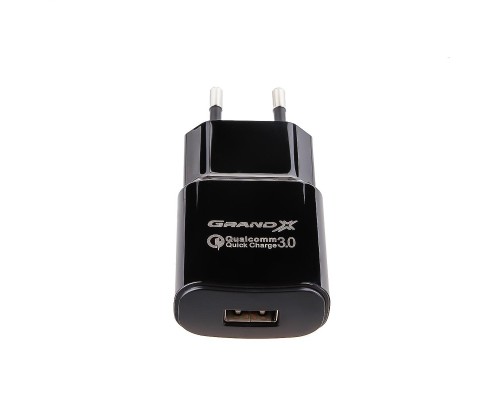 Зарядний пристрій Grand-X Quick Charge QС3.0, + cable USB -> Type C 1m (CH-550TC)