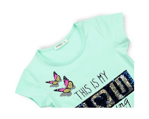 Плаття дитяче Breeze туніка з метеликами (10262-152G-green)