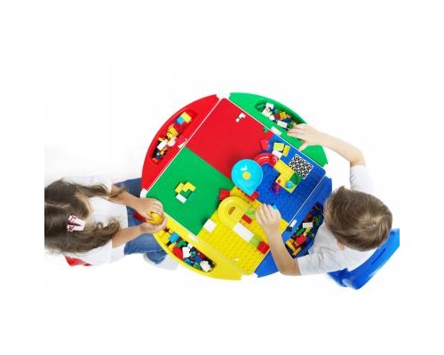 Дитячий стіл Microlab Toys Конструктор Ігровий Центр + 2 стільці (GT-14)
