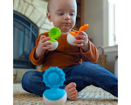 Брязкальце Fat Brain Toys прорізувач-неваляшка dimpl wobl помаранчевий (F2172ML)