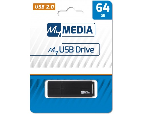 USB флеш накопичувач Verbatim 64GB MyMedia Black USB 2.0 (69263) 
