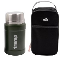 Термос Tramp з широким горлом в чохлі 0.8 л Olive (UTRC-132-olive)