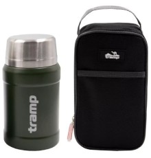 Термос Tramp з широким горлом в чохлі 0.8 л Olive (UTRC-132-olive)