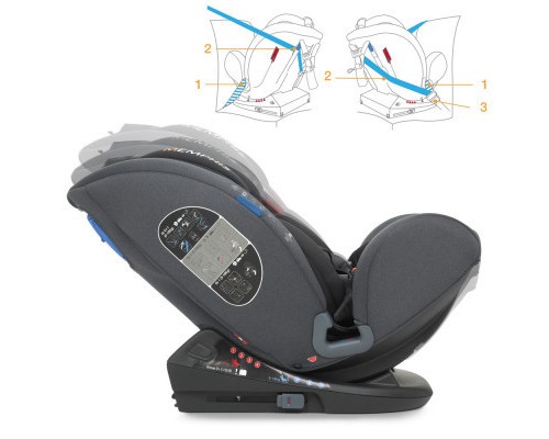 Автокрісло El Camino ME 1093 Memphis Iso-Fix (0-36кг) shadow black (ME 1093 shadow black)