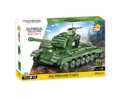 Конструктор Cobi Танк M26 ПершІнг 1:28, 904 деталі (COBI-2564)