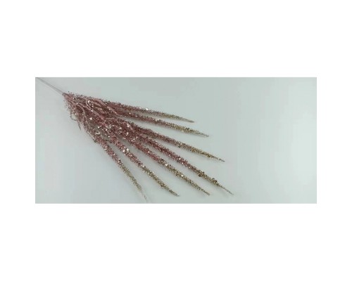 Декоративна гілка YES! Fun Колоски 65 см, рожеве золото, гліттер (974580)
