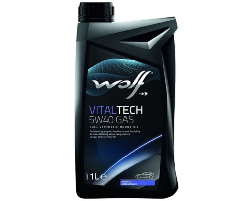 Моторна олива Wolf VITALTECH 5W40 GAS 1л (8325892)