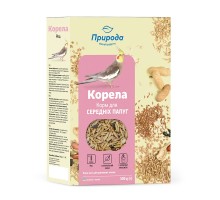 Корм для птахів Природа Корела для середніх папуг, йод 500 г (4823082410811)