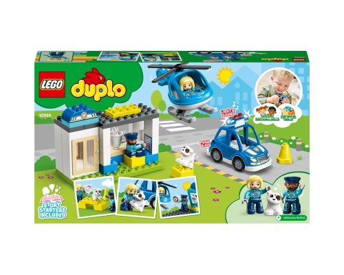 Конструктор LEGO DUPLO Town Поліцейська ділянка та вертоліт 40 деталей (10959)