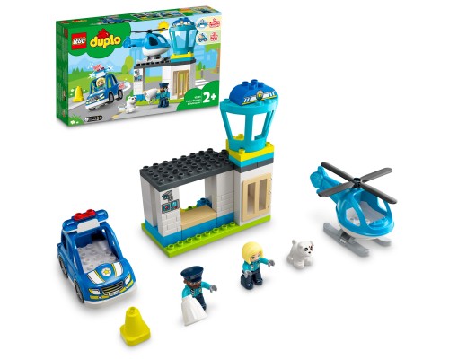 Конструктор LEGO DUPLO Town Поліцейська ділянка та вертоліт 40 деталей (10959)