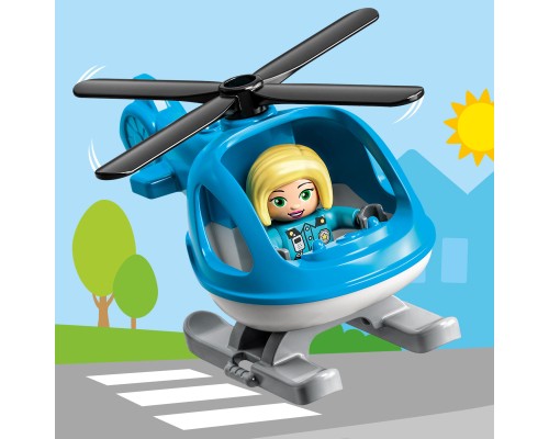 Конструктор LEGO DUPLO Town Поліцейська ділянка та вертоліт 40 деталей (10959)