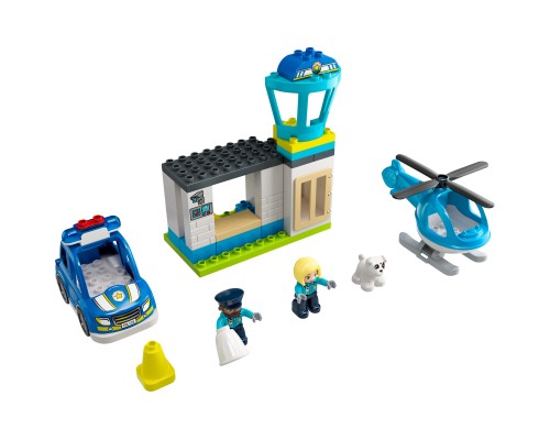 Конструктор LEGO DUPLO Town Поліцейська ділянка та вертоліт 40 деталей (10959)
