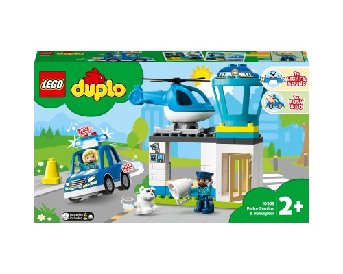 Конструктор LEGO DUPLO Town Поліцейська ділянка та вертоліт 40 деталей (10959)