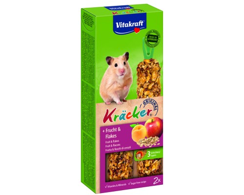Ласощі для гризунів Vitakraft Kracker з фруктами для хом'яків 2 шт (4008239251541)