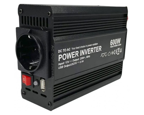 Автомобільний інвертор Bottari DC 12V - AC 230V 600W (54655-IS)