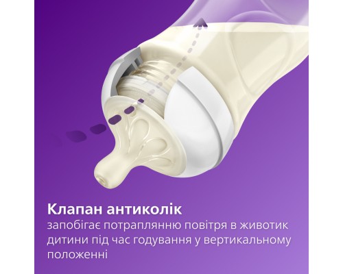Пляшечка для годування Philips AVENT Natural Природний потік з клапаном 125 мл (SCY670/01) Пляшечка для годування Philips AVENT Natural Природний потік з клапаном 125 мл (SCY670/01)