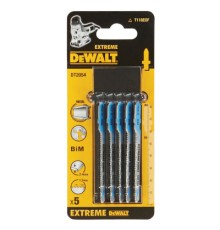 Полотно DeWALT для шабельних пилок, по металу, фігурний, L=82, WL=55, 1.5 мм, 5 шт (DT2054)
