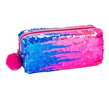 Пенал Cool For School з паєтками та помпоном 1 відділення рожевий (CF87053)