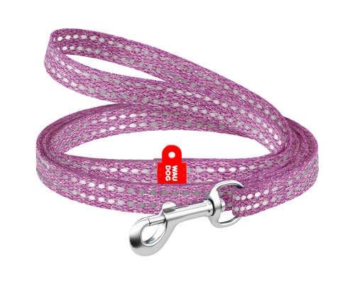 Повідок для котів WAUDOG Re-cotton світловідбивний XS 200х1 см фіолетовий (16449)