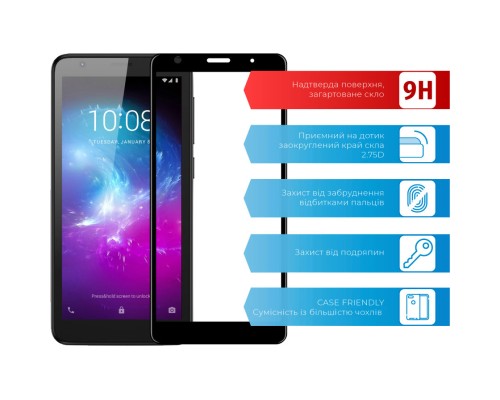 Скло захисне ACCLAB Full Glue ZTE Blade L8 (1283126508899)