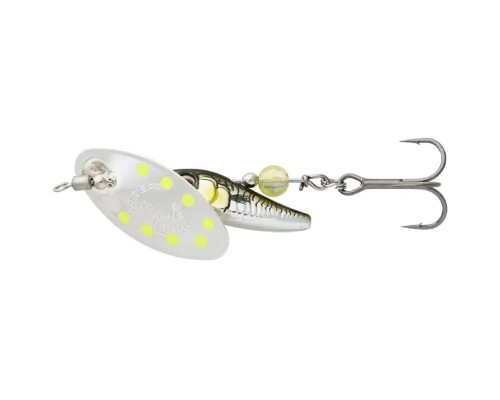 Блешня Savage Gear Sticklebait Spinner 3 9.1g Green Silver Ayu (1854.44.78) Блешня Savage Gear Sticklebait Spinner 3 9.1g Green Silver Ayu (1854.44.78)