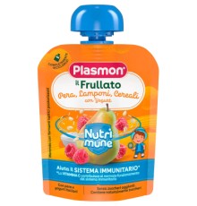 Дитяче пюре Plasmon Груша, малина, злаки, йогурт 85 г (1136142)