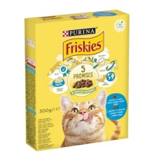 Сухий корм для кішок Purina Friskies зі смаком лосося й овочів 300 г (7613031868063)