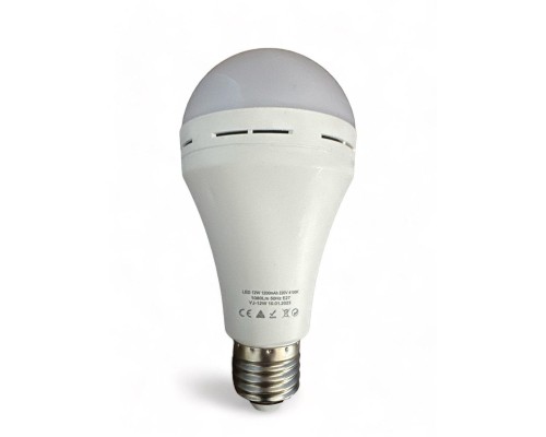 Лампочка ЕКСЕЛЬСІОР Акумуляторна 12W 1080lum 4100К Е27 2шт (XK-EKC-1200-2) Лампочка ЕКСЕЛЬСІОР Акумуляторна 12W 1080lum 4100К Е27 2шт (XK-EKC-1200-2)