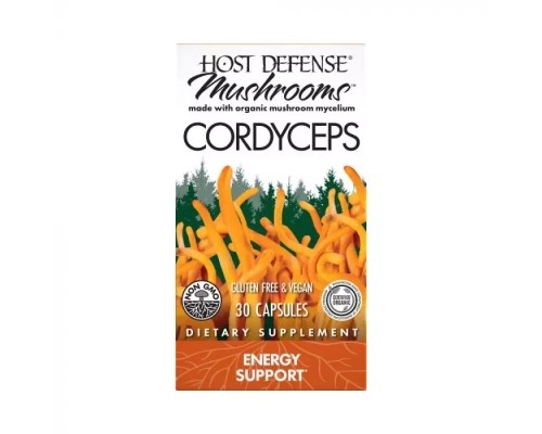 Трави Fungi Perfecti Гриби кордицепс, підтримка вироблення енергії, Cordyceps, 30 (FPI03101)