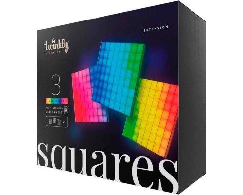 Гірлянда Twinkly Панель Smart LED Squares 3 RGB, Gen II, IP20, 16x16см, for TWQ064STW-07-BEU (TWQ064STW-03-BAD)