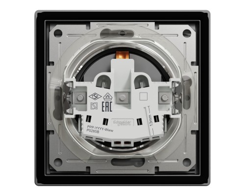 Розетка Schneider Electric ASFORA з кришкою, IP44, антрацит (EPH3100371)