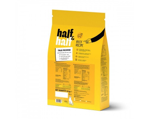 Сухий корм для кішок Half&Half з яловичиною 8 кг (4820261920857)