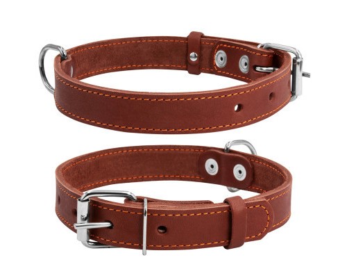 Нашийник для тварин Collar одинарний Ш 25 мм Д 38-50 см коричневий (02196)