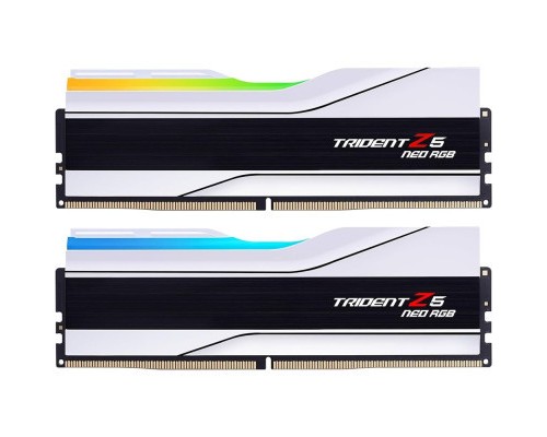 Модуль пам'яті для комп'ютера DDR5 64GB (2x32GB) 6000 MHz Trident Z5 Neo RGB Matte White G.Skill (F5-6000J3036G32GX2-TZ5NRW)