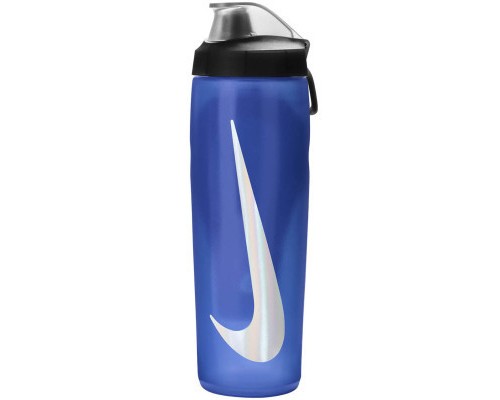 Пляшка для води Nike Refuel Bottle Locking Lid 24 OZ синій, чорний, сріблястий 709 мл N.100.7668.423.24 (887791745248)
