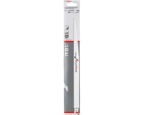 Полотно Bosch по дереву та металу, S 1411 DF, 6TPI, 5шт (2.608.654.763)