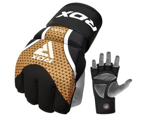 Рукавички для MMA RDX Aura Plus T-17 Black Golden S (GGR-T17BGL-S+)