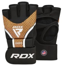 Рукавички для MMA RDX Aura Plus T-17 Black Golden S (GGR-T17BGL-S+)