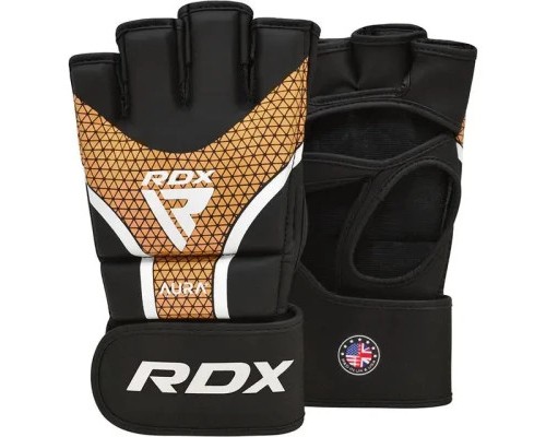 Рукавички для MMA RDX Aura Plus T-17 Black Golden S (GGR-T17BGL-S+)