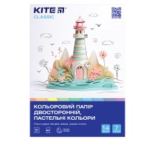 Кольоровий папір Kite А4 двосторонній Classic пастель 14арк/ 7кол (K-427)