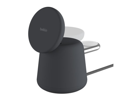 Зарядний пристрій Belkin 2in1 MagSafe iPhone/Watch/AirPods Charcoal Mass (WIZ020VFH36)