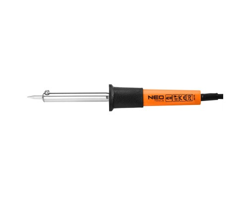 Паяльник електричний Neo Tools 40Вт 450°C нікельована мідь (19-155)