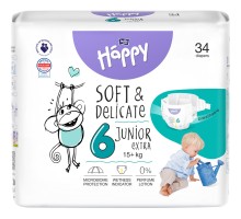 Підгузки Bella Happy 6 Junior Extra 15+ кг 34 шт (5900516605544)