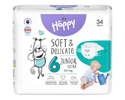 Підгузки Bella Happy 6 Junior Extra 15+ кг 34 шт (5900516605544)