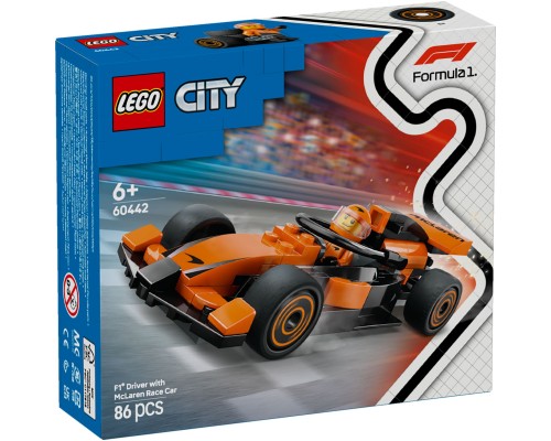 Конструктор LEGO City Пілот F1 з автомобілем для перегонів команди McLaren (60442)
