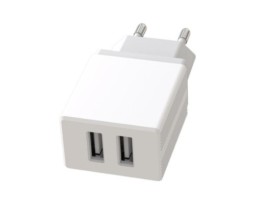 Зарядний пристрій XO L75 2USB/2.4A + Lightning White (XO-L75-L)
