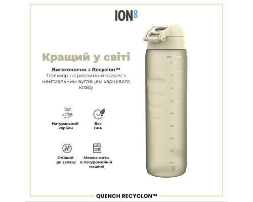 Пляшка для води ION8 OneTouch 1000 мл BPA Free, Creamy White (I8RF1000CWHI)